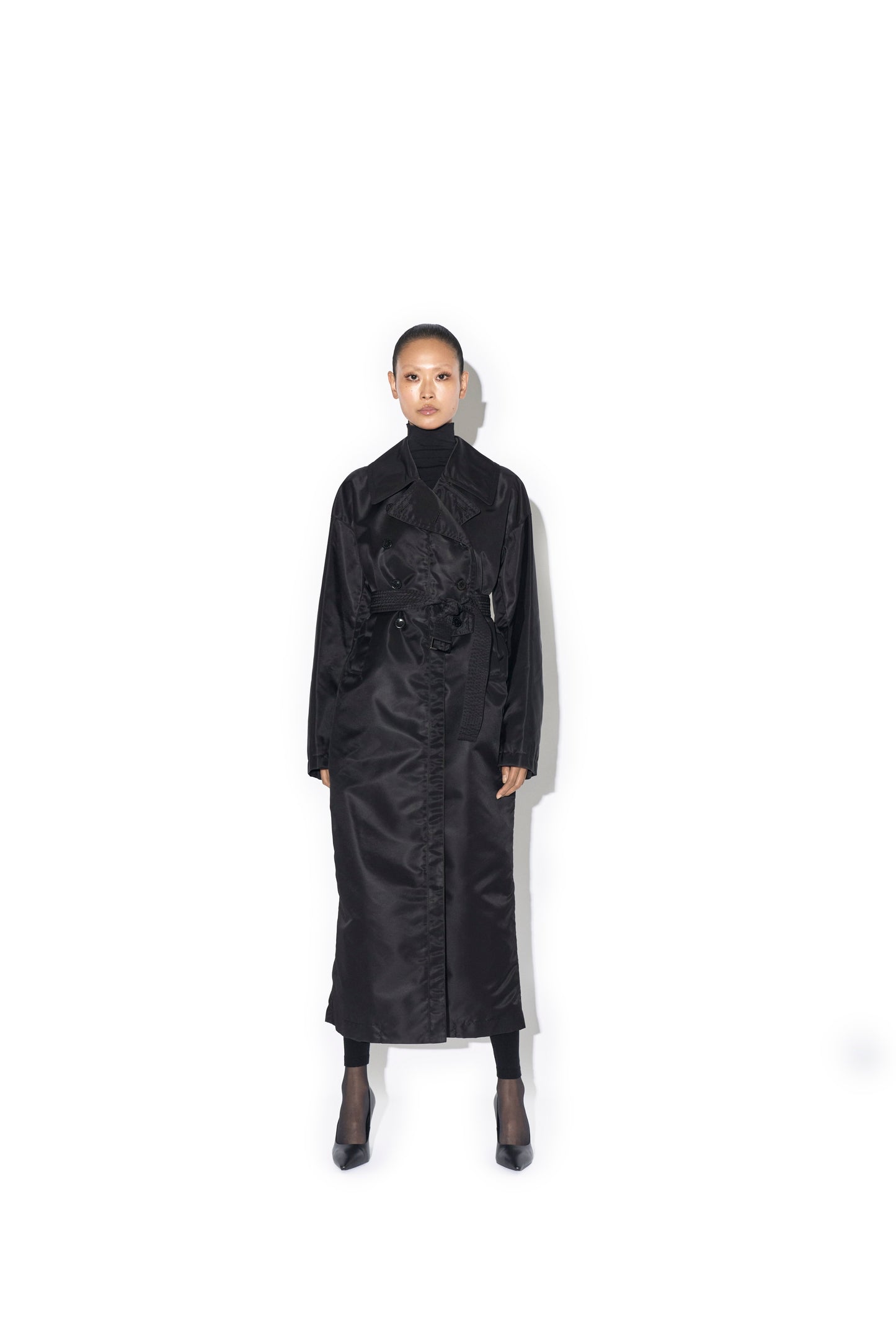 MAXI NYLON TRENCH