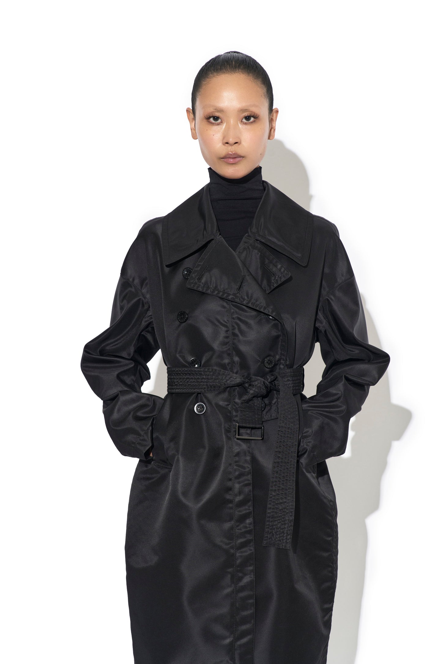 SHORT NYLON TRENCH