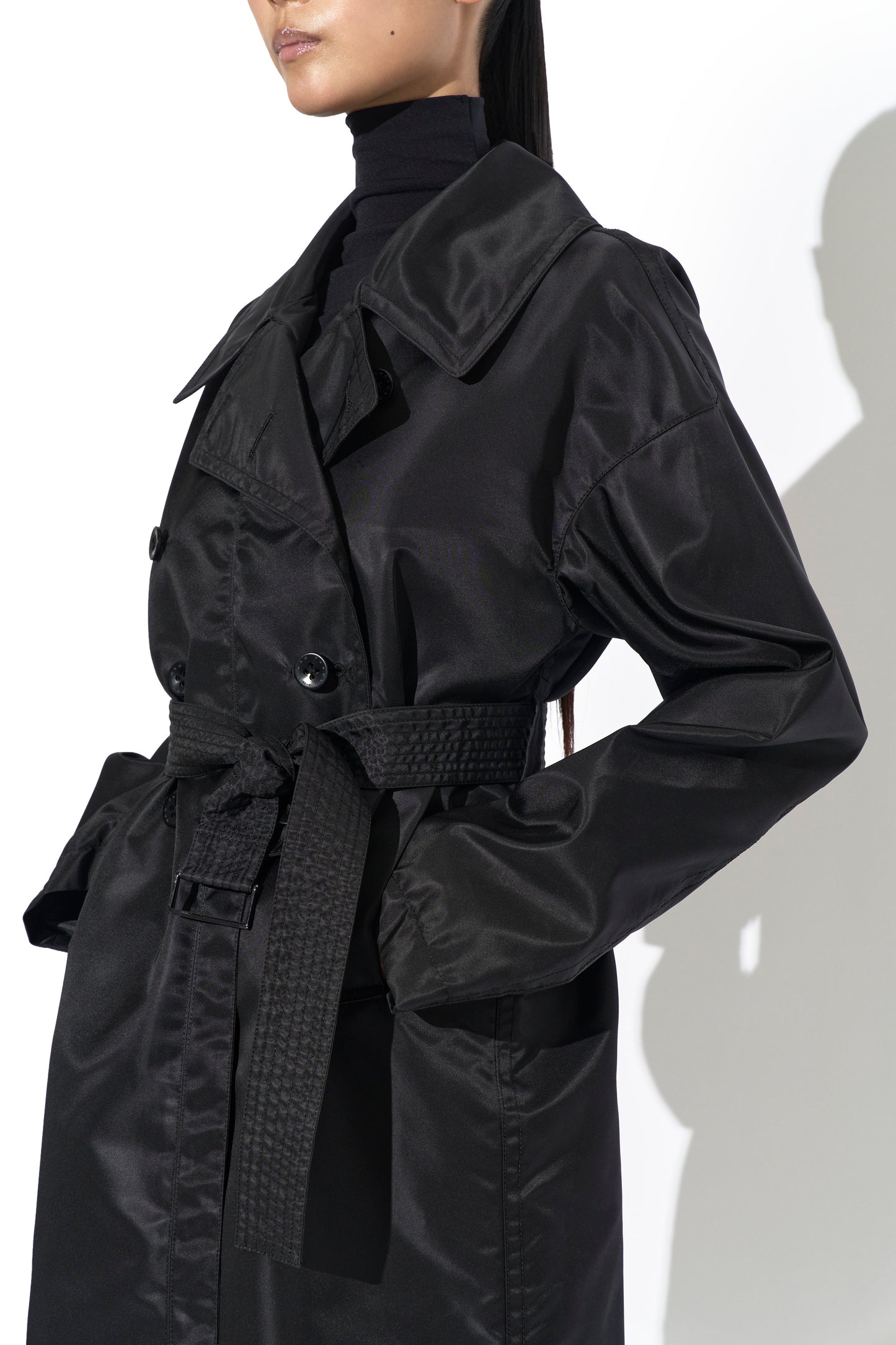 “SECOND SKIN” STRETCH HIGH NECK TOP
