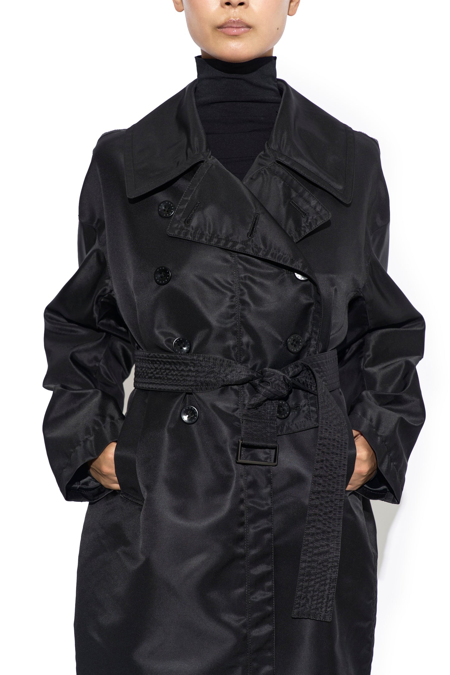 MAXI NYLON TRENCH