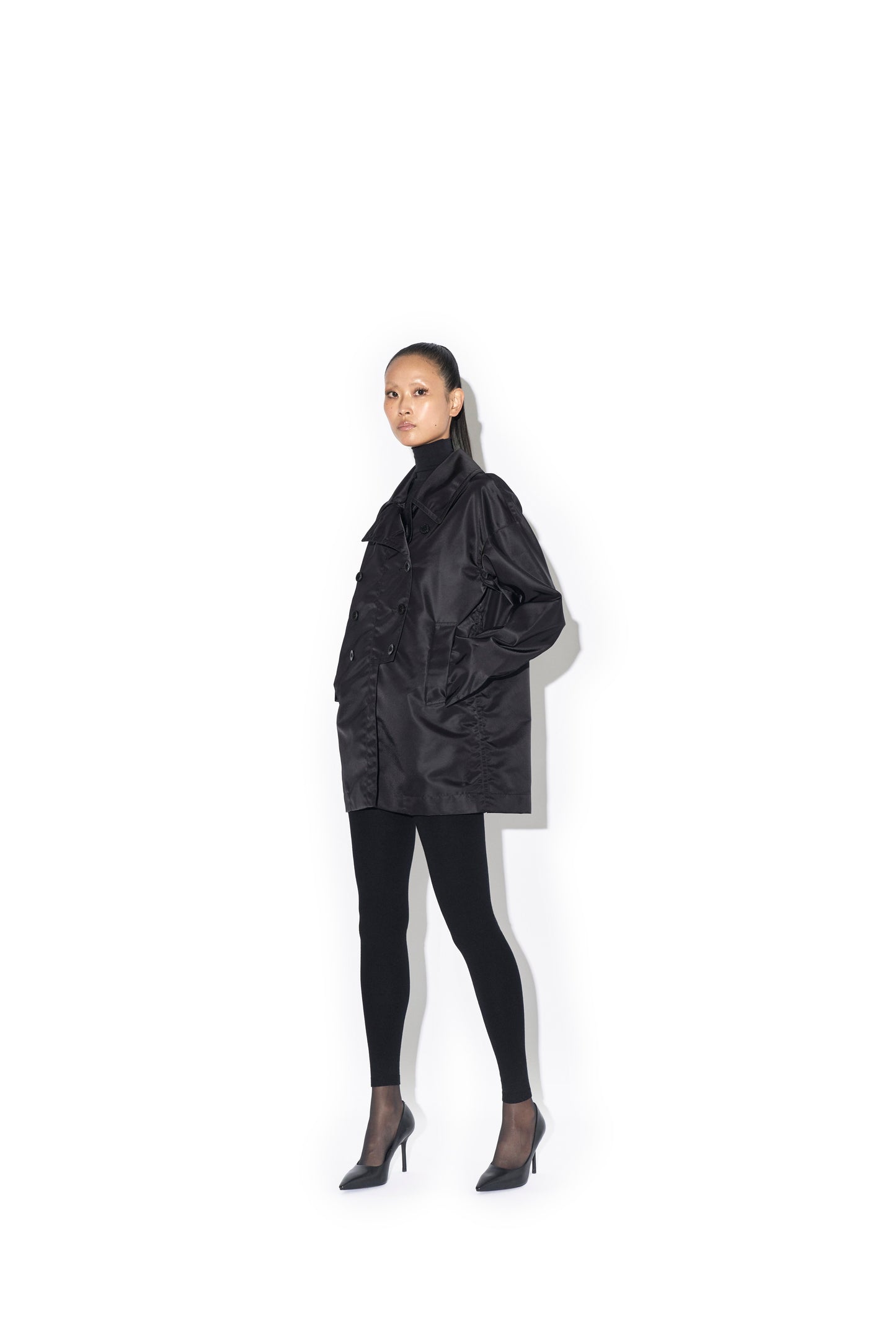 SHORT NYLON TRENCH