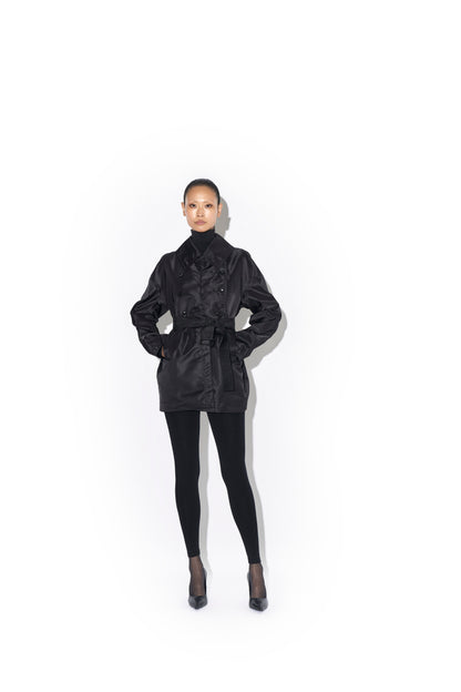 SHORT NYLON TRENCH
