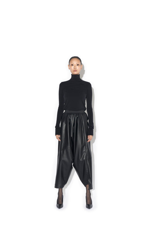 FAUX LEATHER SAROUEL PANTS