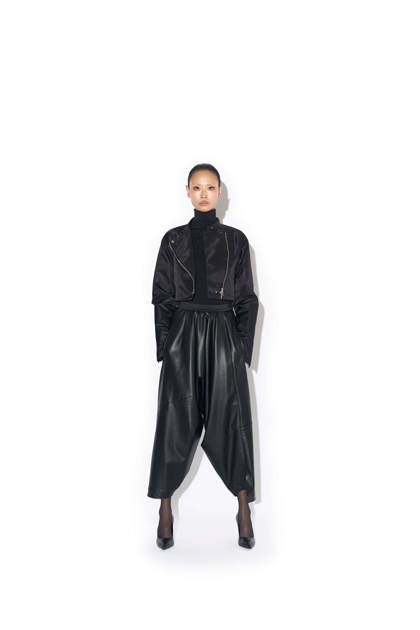 FAUX LEATHER SAROUEL PANTS