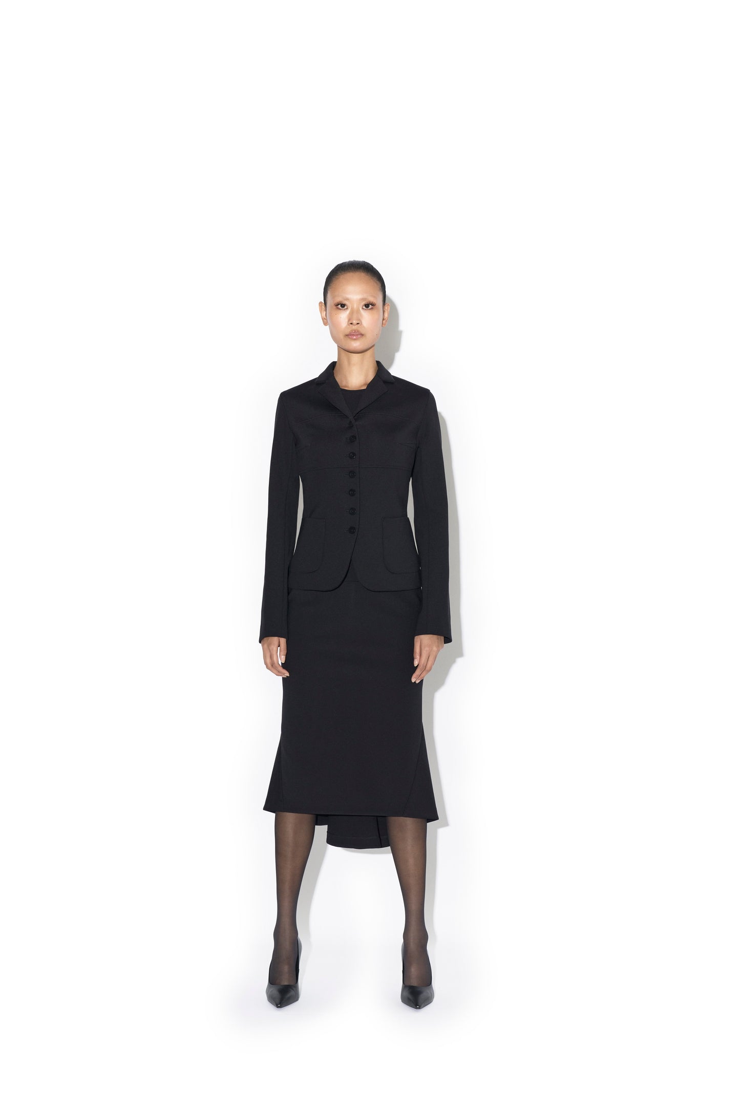 BODY-TAILORING SCUBA FITTED JACKET