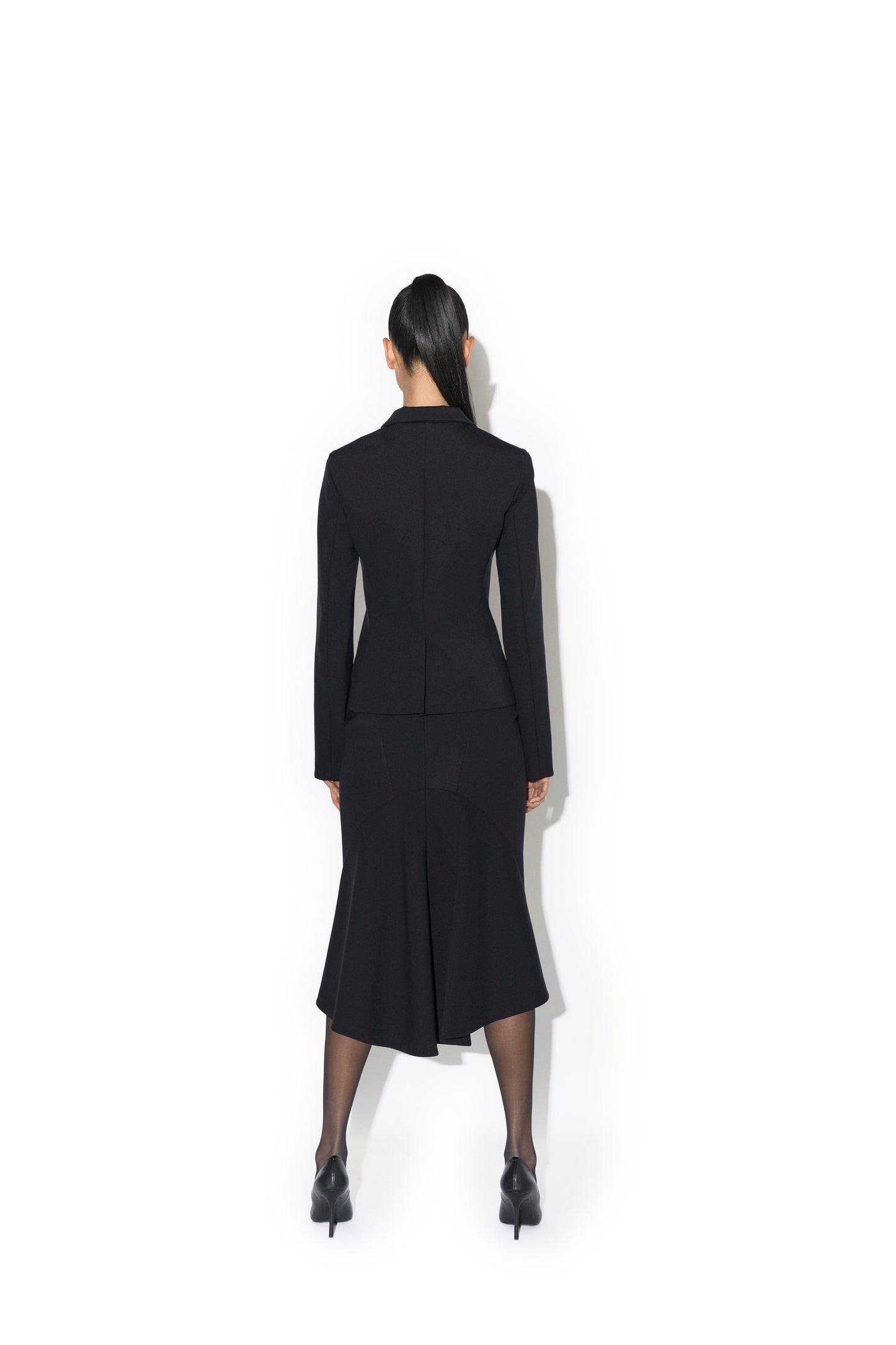 BODY-TAILORING SCUBA FITTED JACKET