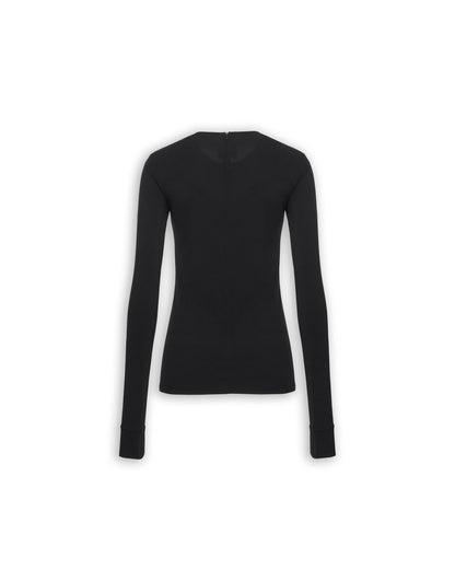 “SECOND SKIN” CREW NECK TOP