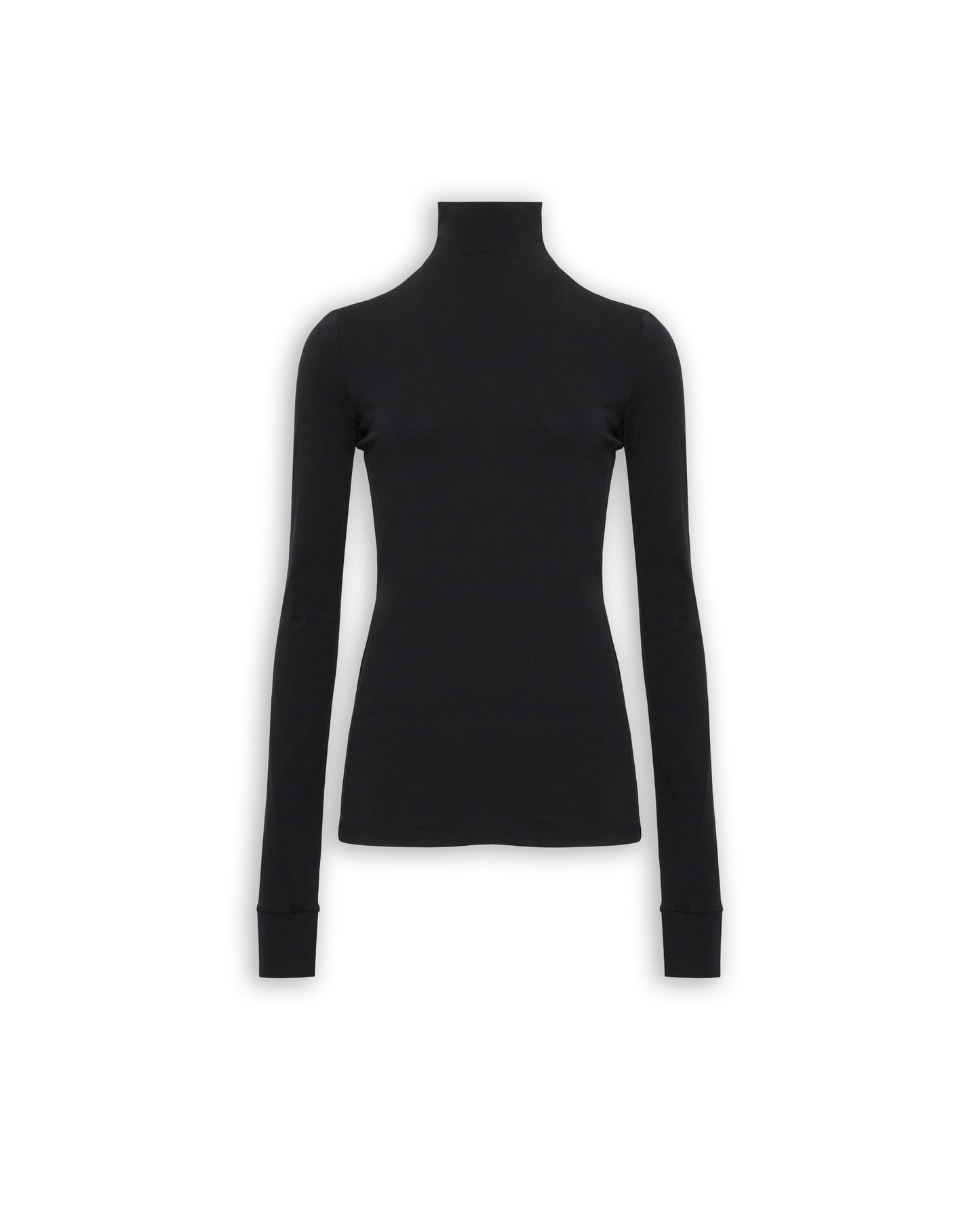 “SECOND SKIN” STRETCH HIGH NECK TOP