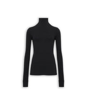 “SECOND SKIN” STRETCH HIGH NECK TOP