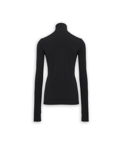 “SECOND SKIN” STRETCH HIGH NECK TOP